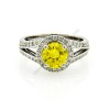1.30ct Treated Yellow Natural Diamond Ring